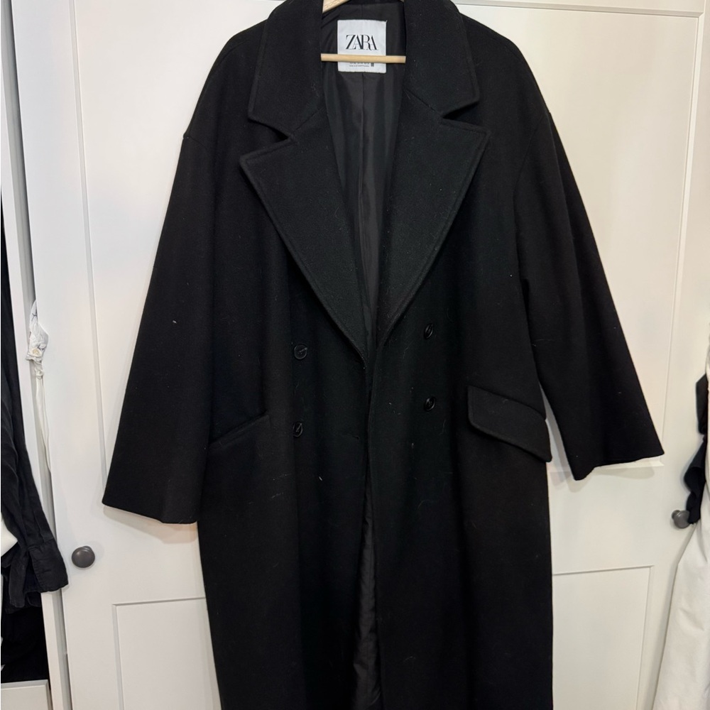 Zara Elegant Black Overcoat